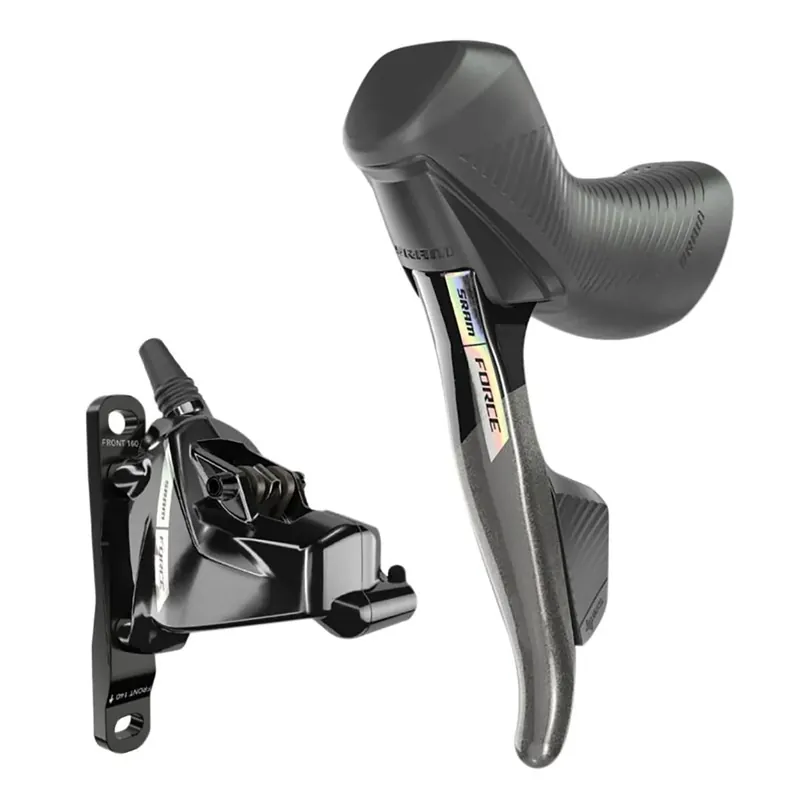 Vasen vipu ja etujarrusatula SRAM FORCE AXS D2 HRD Double Flat Mount ilman levyä Tilaa Nyt