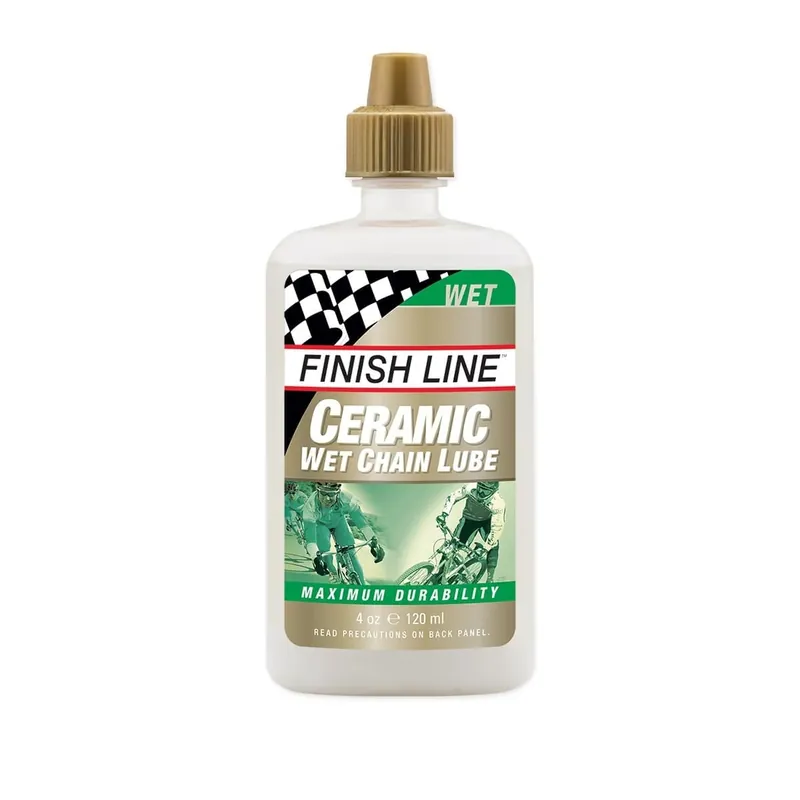 FINISH LINE CERAMIC WET LUBE Keraaminen Ketjuvoiteluaine Pullossa - Kaikki Olosuhteet (120 ml) Ilmainen Palautus
