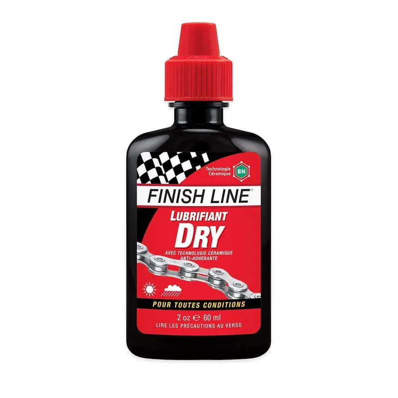 FINISH LINE DRY LUBE -ketjuöljy pullossa – Kaikki olosuhteet (60 ml) Poisto