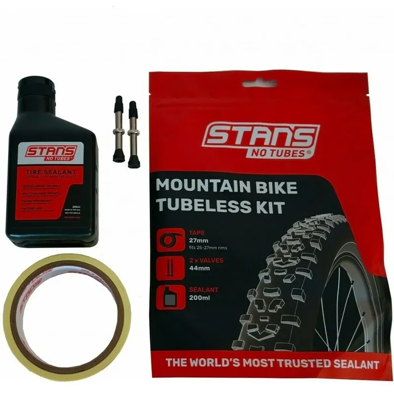 Vain Rajoitetun Ajan STAN‘S ALL MOUNTAIN 21 mm Tubeless-sarja 44 mm Venttiilit + Tiivistysaine (200 ml)