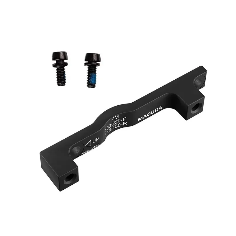 Etujarrun/takajarrun sovitinsatula PM / PM MAGURA QM45 Levy 180/220 mm (+40 mm) musta Heti Saatavilla