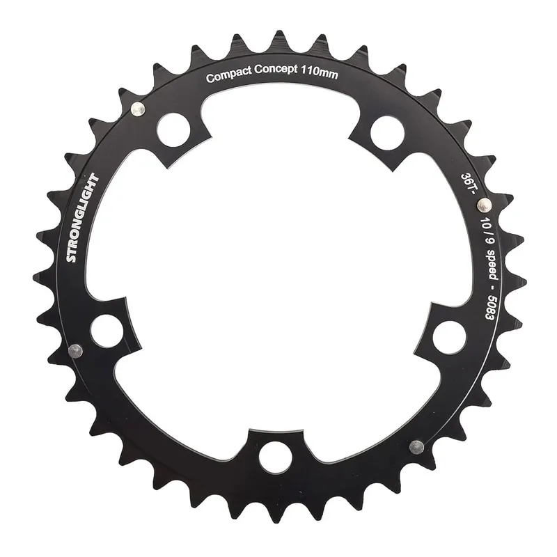 Erikoistarjous Sisempi ketjupyörä 9/10V STRONGLIGHT ALU 5083 TYYPPI S 110mm musta