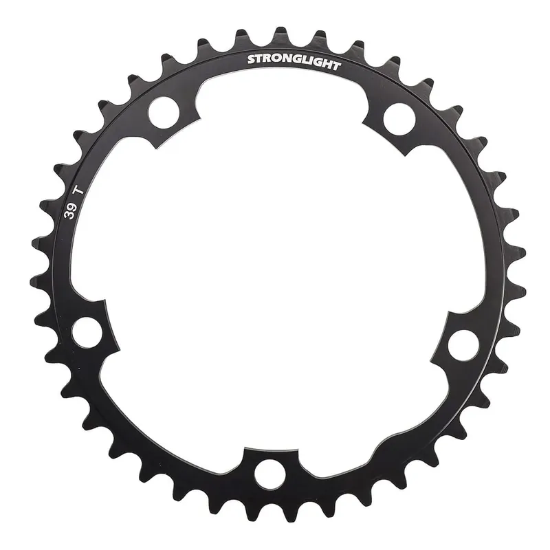 Loppuunmyynti Sisempi ketjupyörä 9/10V STRONGLIGHT ALU 5083 TYYPPI S 130mm musta