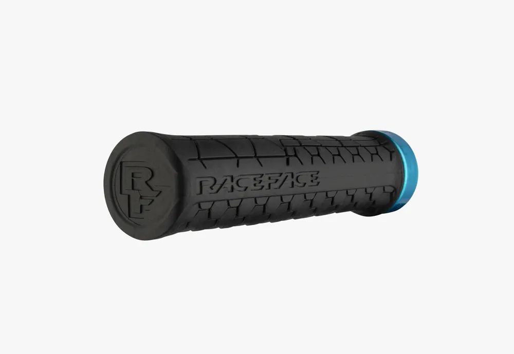 Korkea Laatu RACE FACE GETTA Lock-On gripsit 135mm musta/turkoosi