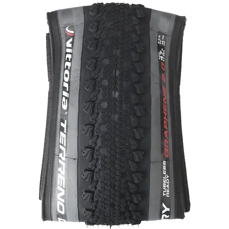 Rengas VITTORIA TERRENO DRY GRAVEL ENDURANCE Graphene G2.0 650x47c Tubeless Ready Harmaa Tarjoushinta