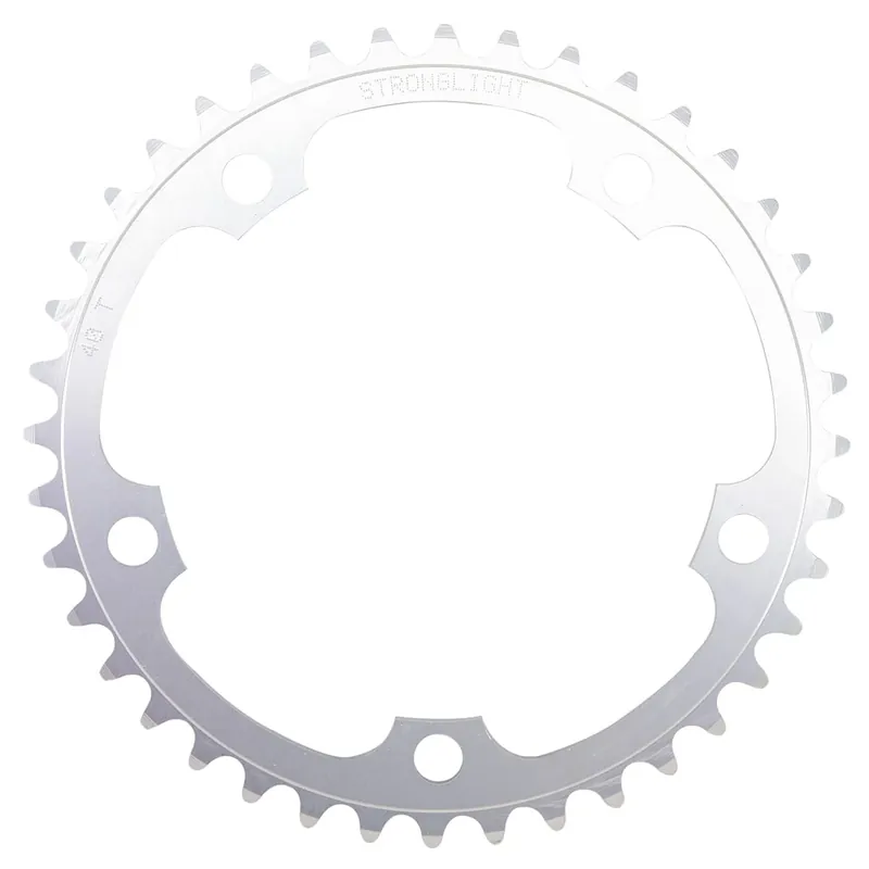 Tehdashinta Sisempi ketjupyörä 9/10V STRONGLIGHT ALU 5083 Type S 130mm Hopea