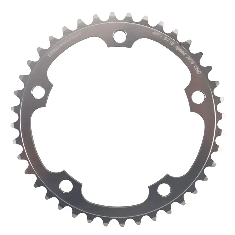 Turvallinen Maksu Sisempi ketjupyörä 9/10V STRONGLIGHT ALU 7075 Type S 130mm