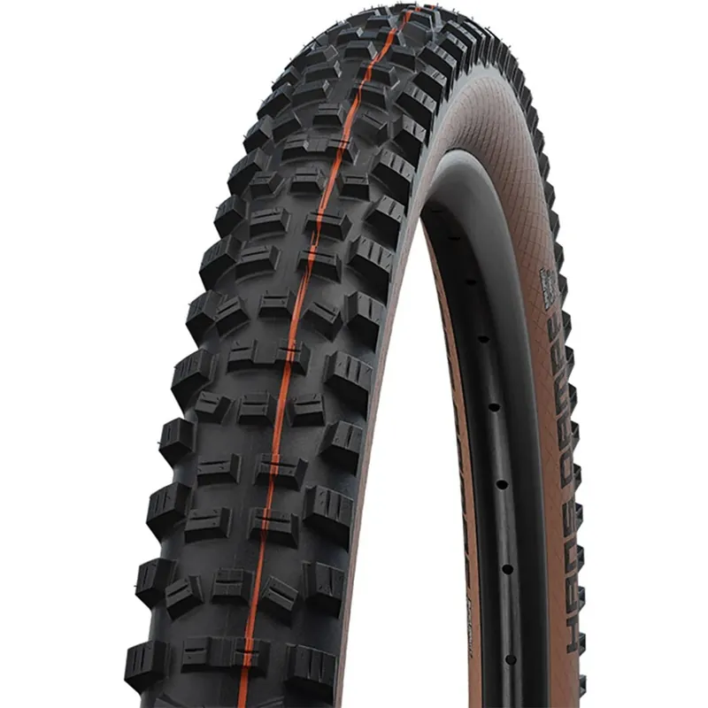 Heti Saatavilla SCHWALBE HANS DAMPF 27.5x2.60 ADDIX SOFT SUPERTRAIL Tubeless Ready Taittuva Musta/Ruskea Rengas