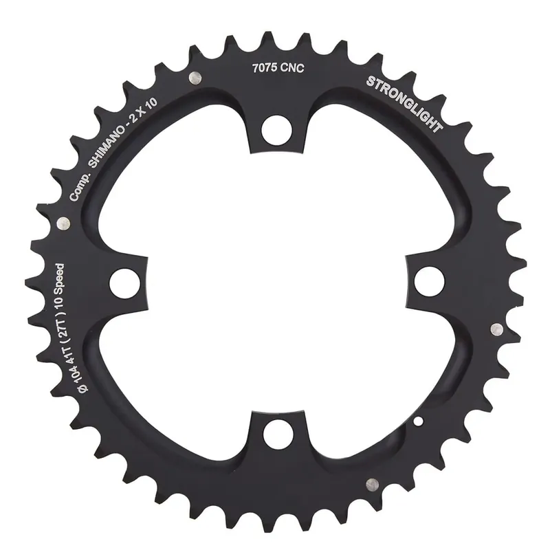 STRONGLIGHT ALU 7075 10V Double ulompi ketjupyörä 4 reikää 104mm Turvallinen Maksu