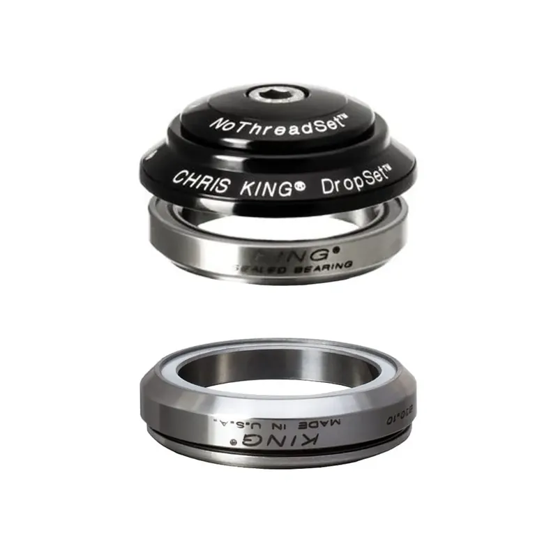 Uutuus CHRIS KING DROPSET 4 1"1/8 IS42 45° Harmaa integroitu ohjainlaakeri