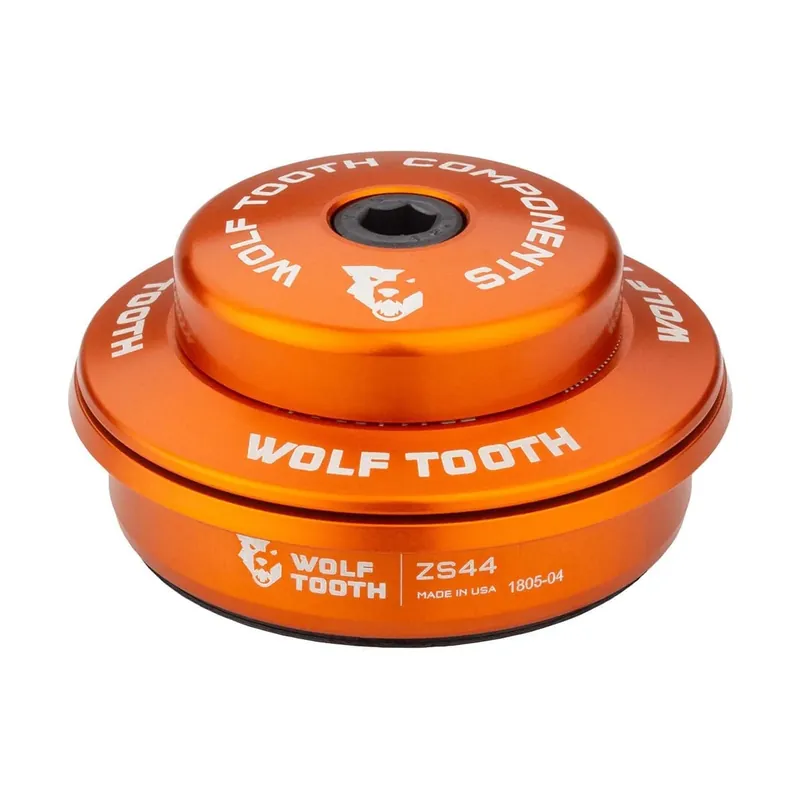 WOLF TOOTH 1"1/8 ZS44 Stack 6 mm Oranssi yläkuppi puoli-integroidulle ohjainlaakerille Loppuunmyynti