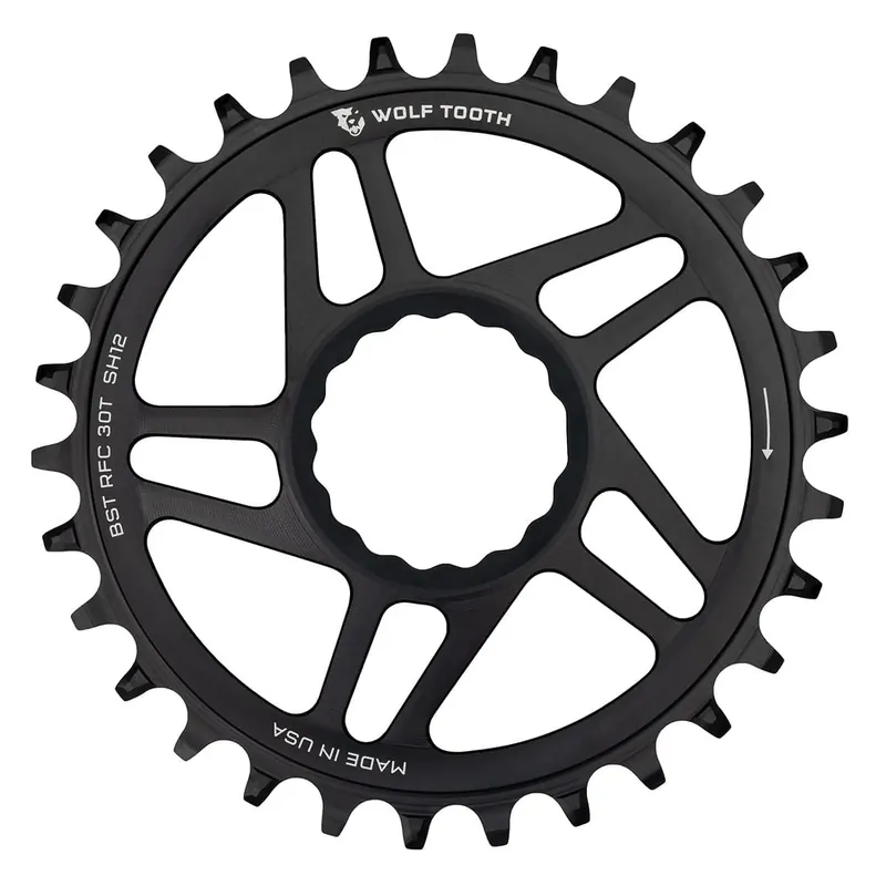 WOLF TOOTH BOOST 12V Raceface CINCH Shimano Direct Mount Offset 3mm Musta Mono-ketjupyörä Tarjoushinta