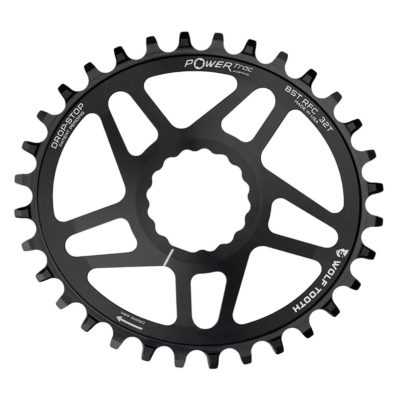 Ajankohtainen WOLF TOOTH ELLIPTICAL BOOST 12V Raceface CINCH Direct Mount Offset 3mm musta soikea mono-ketjupyörä