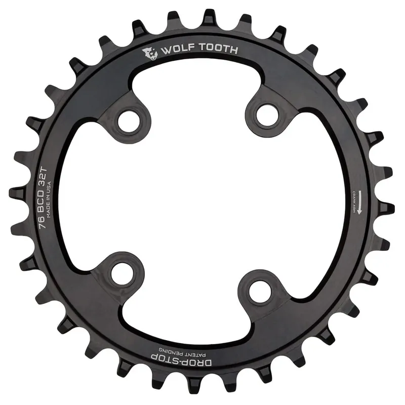 WOLF TOOTH 76 BCD 10/11/12V Sram XX1/Specialized STOUT 4 reikää 76mm musta mono-ketjupyörä Päivän Tarjous