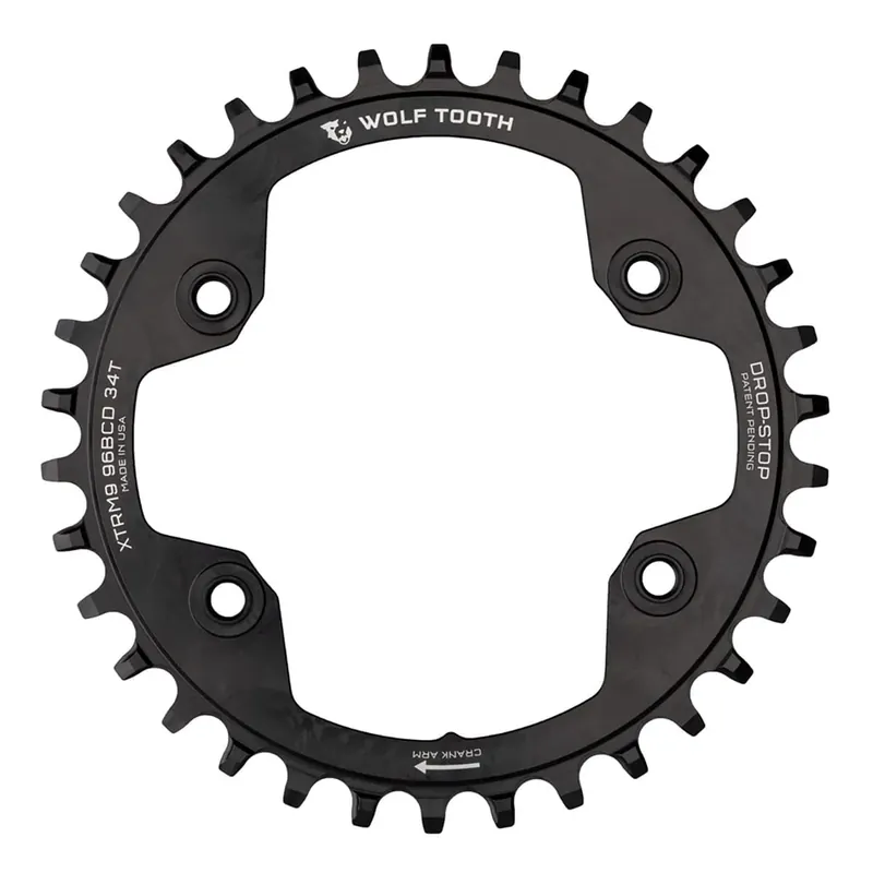 WOLF TOOTH 96 BCD 9/10/11/12V Shimano XTR M9000/M9020 4 reikää 96mm musta mono-ketjupyörä Uusi Malli