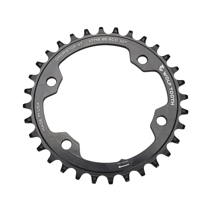 WOLF TOOTH 96 BCD 12V Shimano 4 reikää 96mm musta mono-ketjupyörä Merkkituote