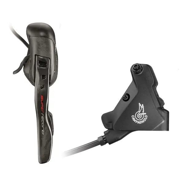 Vain Rajoitetun Ajan CAMPAGNOLO SUPER RECORD EPS Flat Mount vasen vipu ja etujarrusatula 140mm ilman levyä