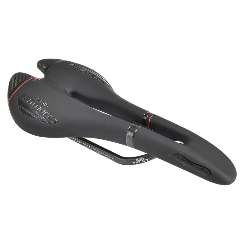 Alennettu SAN MARCO ASPIDE CARBON FX OPEN FIT NARROW -satula hiilikuituputkilla