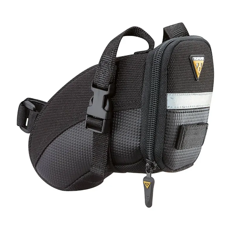Edullinen Satulalaukku TOPEAK AERO WEDGE PACK STRAP Micro Musta