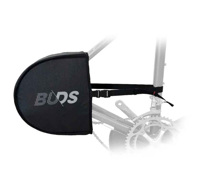 BUDS REAR BIKE PROTECT Suojakuori Maantie/Maastopyörän Takasiirtimelle Musta Merkkituote