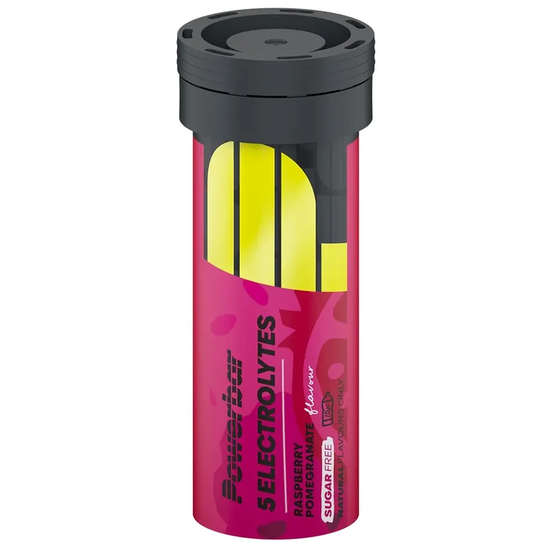 Vain Rajoitetun Ajan Elektrolyyttinesteytystabletit POWERBAR 5 (x10) Vadelma Granaattiomena