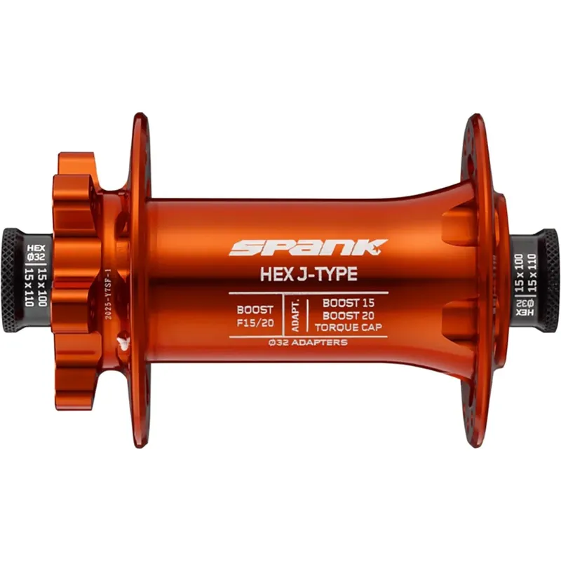 Vain Tänään SPANK HEX J-Type 15/20 mm Boost Etunapa Oranssi