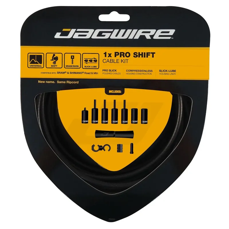 JAGWIRE PRO SHIFT 1X -vaihteistokaapeli- ja suojasarja Musta/Teräs Merkkituote