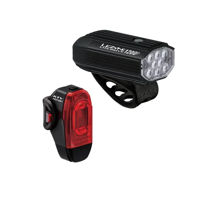 LEZYNE LITE DRIVE 1200+ / KTV DRIVE PRO+ etu- ja takavalaisinsetti Suoraan Valmistajalta