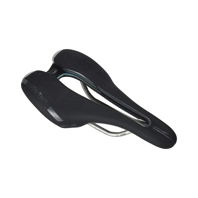 Satula SELLE ITALIA SLR BOOST GRAVEL SUPERFLOW S Rails Ti316 Musta Superhinta