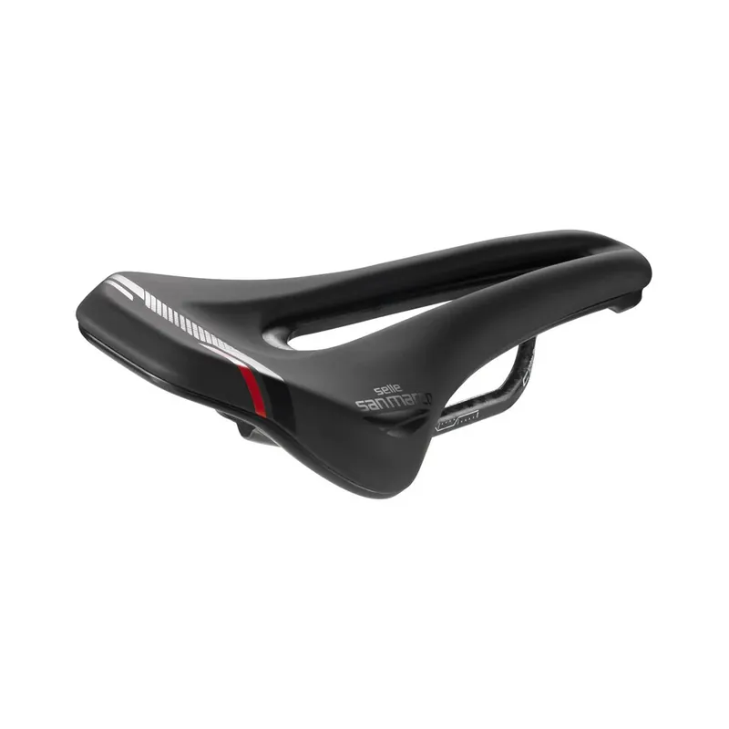 Satula SAN MARCO GROUND SHORT OPEN-FIT CARBON FX 140mm Musta Erikoistarjous