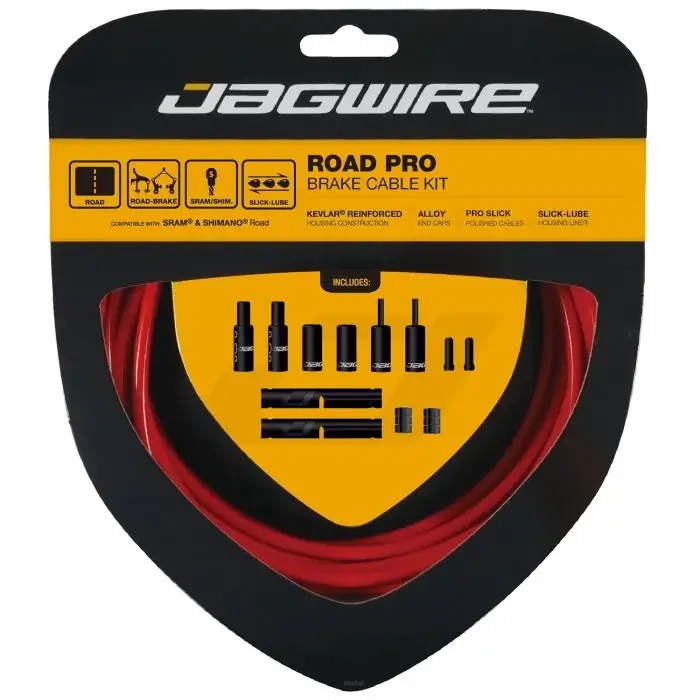 JAGWIRE ROAD PRO Jarrukaapeli- ja Suojasarja Punainen Vain Rajoitetun Ajan