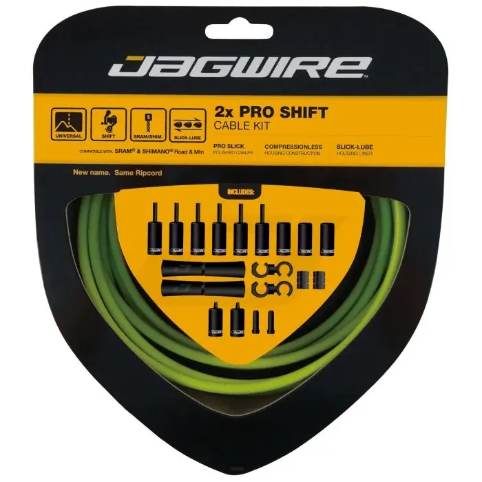 Pakollinen (Must-Have) JAGWIRE ROAD AND MOUNTAIN PRO -vaijeri- ja suojasarja vaihteistoon vihreä