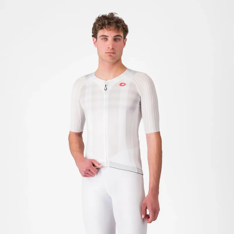 CASTELLI AERO RACE 8S -paita Lyhyet Hihat Valkoinen Uusi Kokoelma