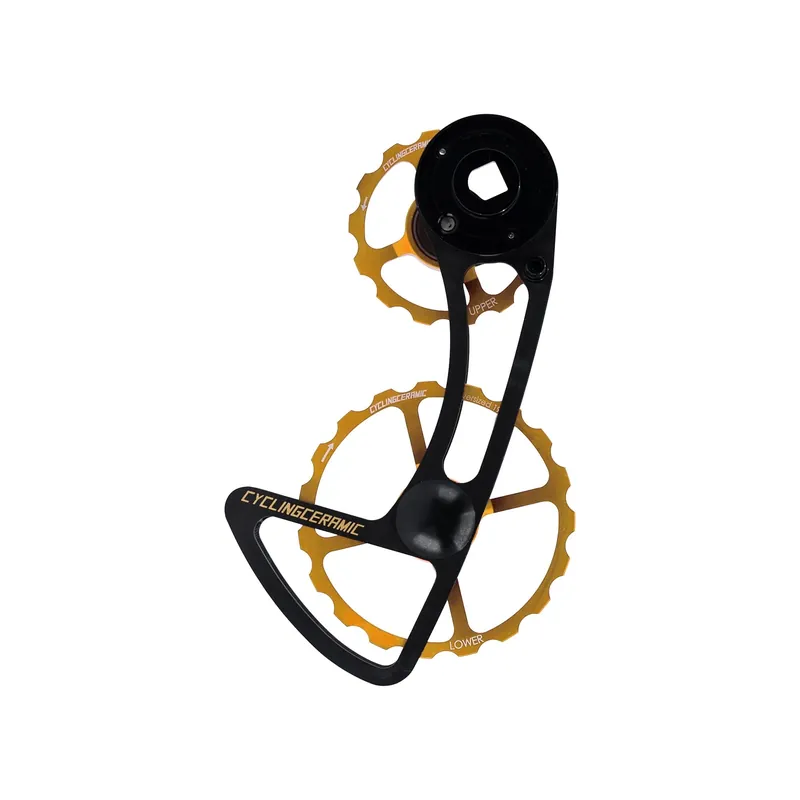 Vain Tänään CYCLINGCERAMIC 14/19 12V Takasiirtäjän Kotelo Sram E-Tap AXS Kulta