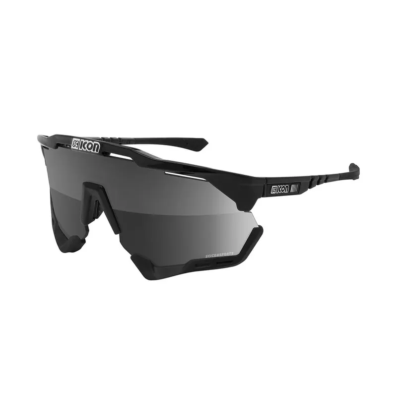 SCICON AEROSHADE XL -aurinkolasit Musta Iridium Hopea Tehdashinta