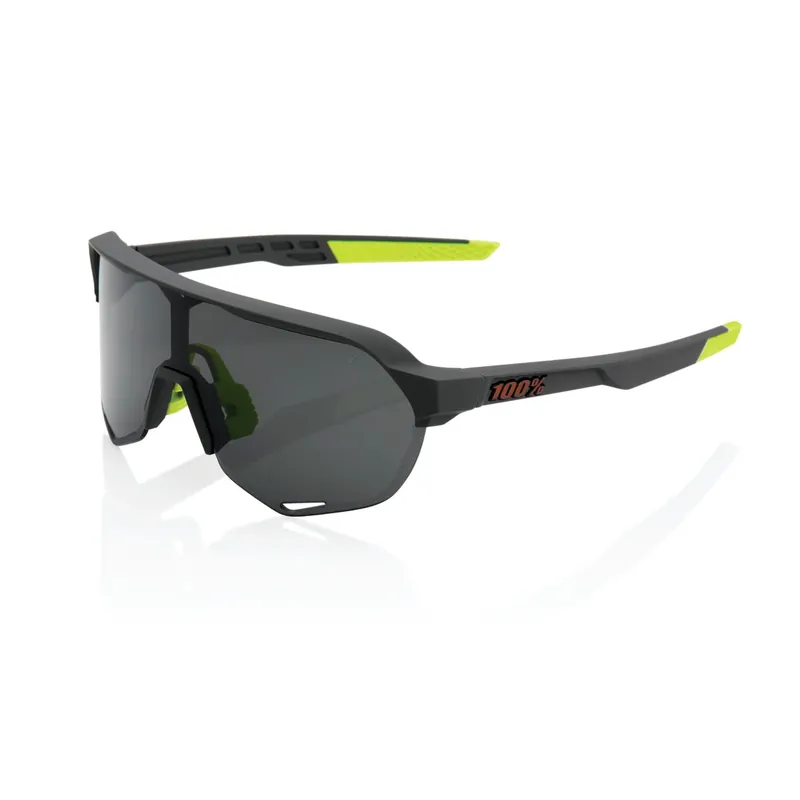 Flash-Tarjous Lasit 100% S2 Soft Tact Musta/Harmaa Smoke Lens