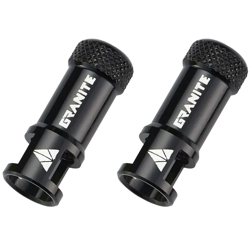 Venttiiliruuvin irrotin ja venttiilihattu GRANITE DESIGN JUICY NIPPLE (x2) Musta Halpa Hinta