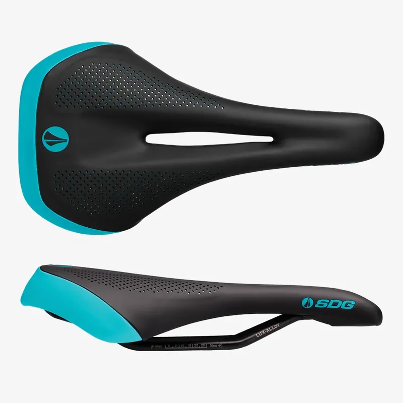 SDG ALLURE V2 naisten satula – Lux-Alloy-tangot musta/turkoosi Turvallinen Maksu