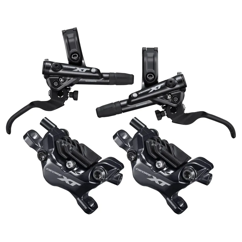 Ajankohtainen SHIMANO XT M8120 4 Mäntää J-KIT -jarrupari tuuletetuilla jarrupaloilla