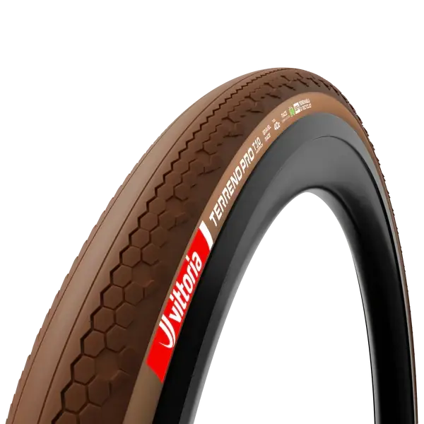 Rengas VITTORIA TERRENO PRO T10 Hardpack Gravel Race 700c Tubeless Ready Souple Ruskea Kausialennus