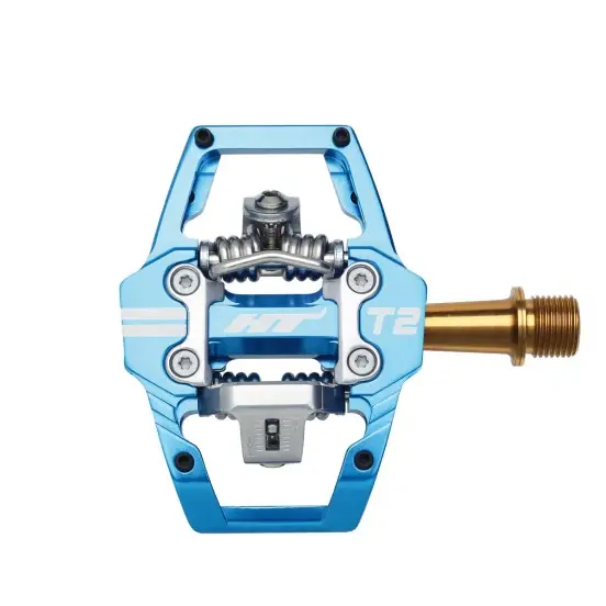 Alkuperäinen HT COMPONENTS ENDURO T2T Titane -polkimet, sininen