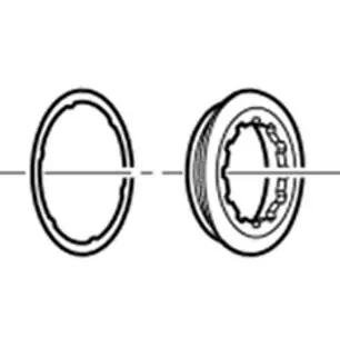 SHIMANO CS-9000 kasettipakkauksen lukitusmutteri ja aluslevy Tehdashinta