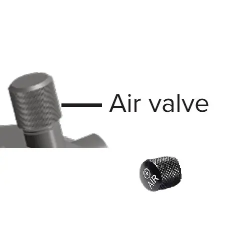 Venttiilitulppa ROCKSHOX SCHRADER AIR CAP Suoraan Valmistajalta