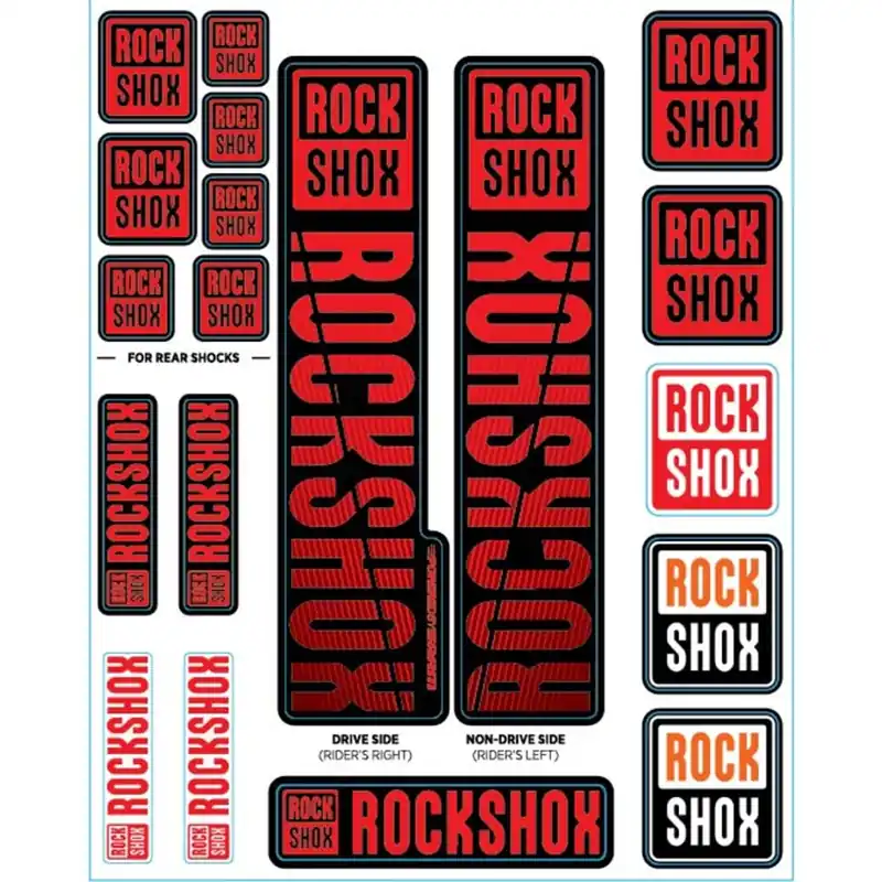 Viikonlopputarjous Tarrasisarjapakkaus ROCKSHOX Yksinkertaiselle alajohdehaarukoille 35 mm (2018+) Punainen