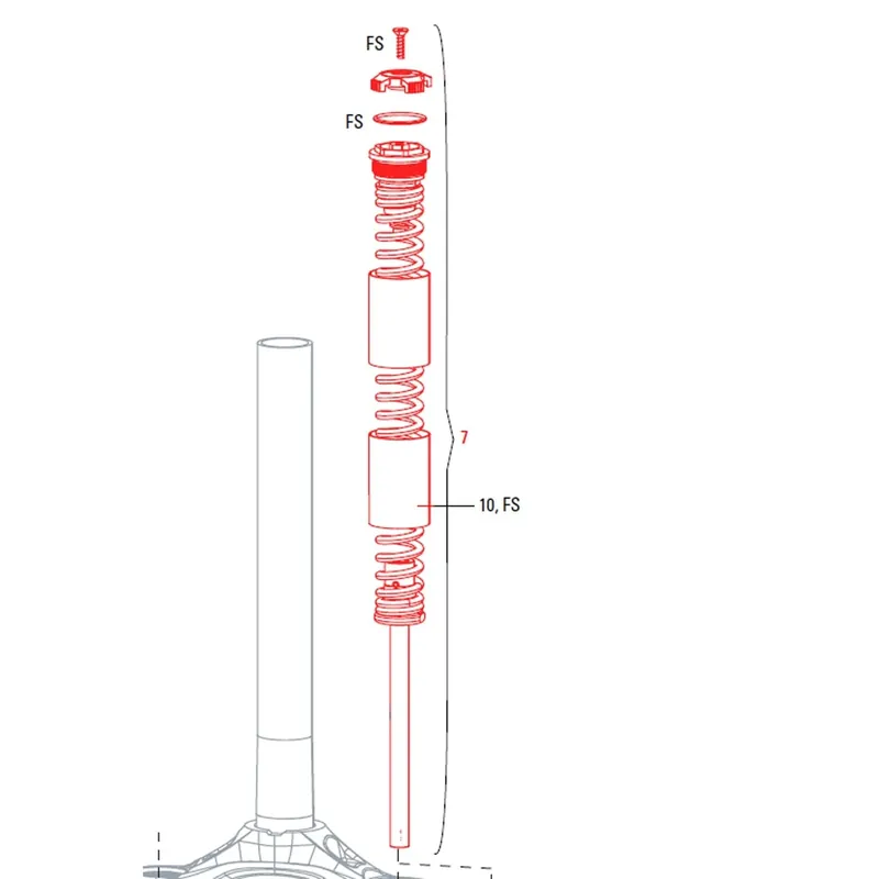 Viikonlopputarjous ROCKSHOX XC30 26" 100 mm Tyyppi A1-A3/ 30 Silver A1-A2 X-Firm etuhaarukan jousi
