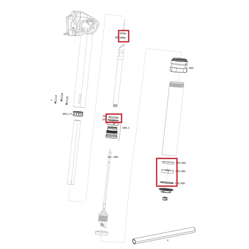 200 h/vuosi huoltosetti ROCKSHOX REVERB AXS A1/A2 Halpa Hinta