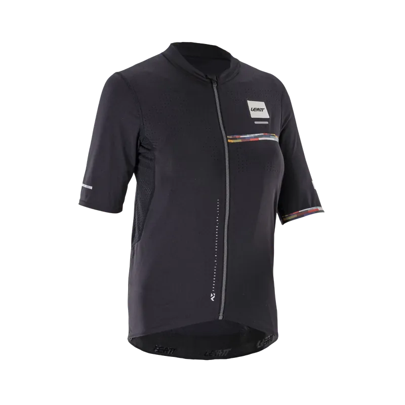 Alennettu Hinta Paita LEATT MTB ENDURANCE 5.0 CARGO Naisten Lyhyet Hihat Musta