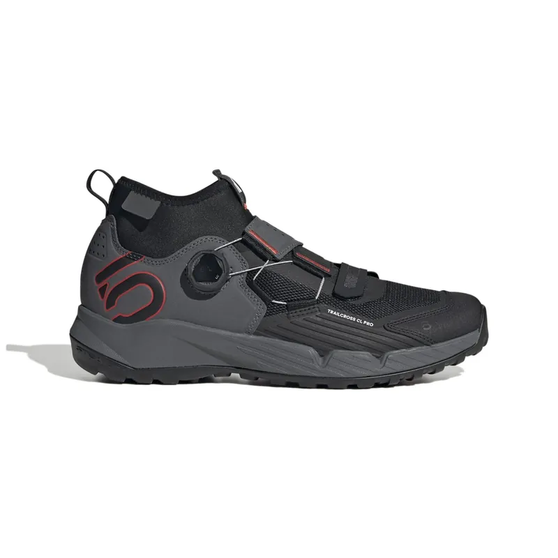 ADIDAS FIVE TEN TRAILCROSS PRO CLIP-IN MTB-kengät Harmaa/Musta/Punainen Kampanjahinta