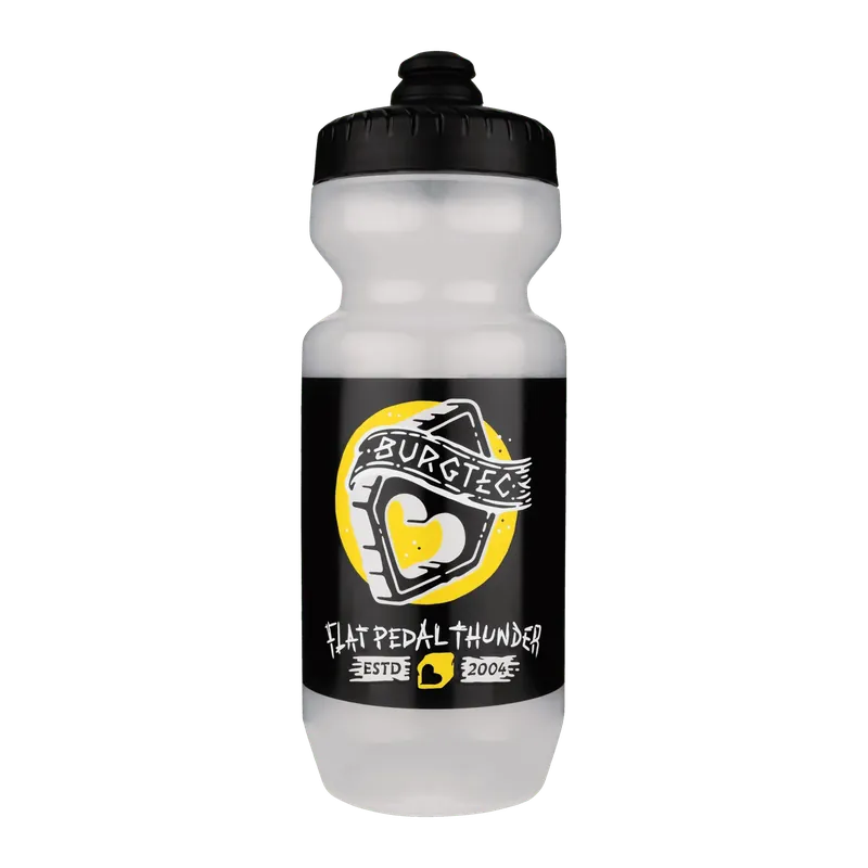 BURGTEC GUZZLE Flat Pedal Thunder Transparent -juomapullo Ilmainen Palautus