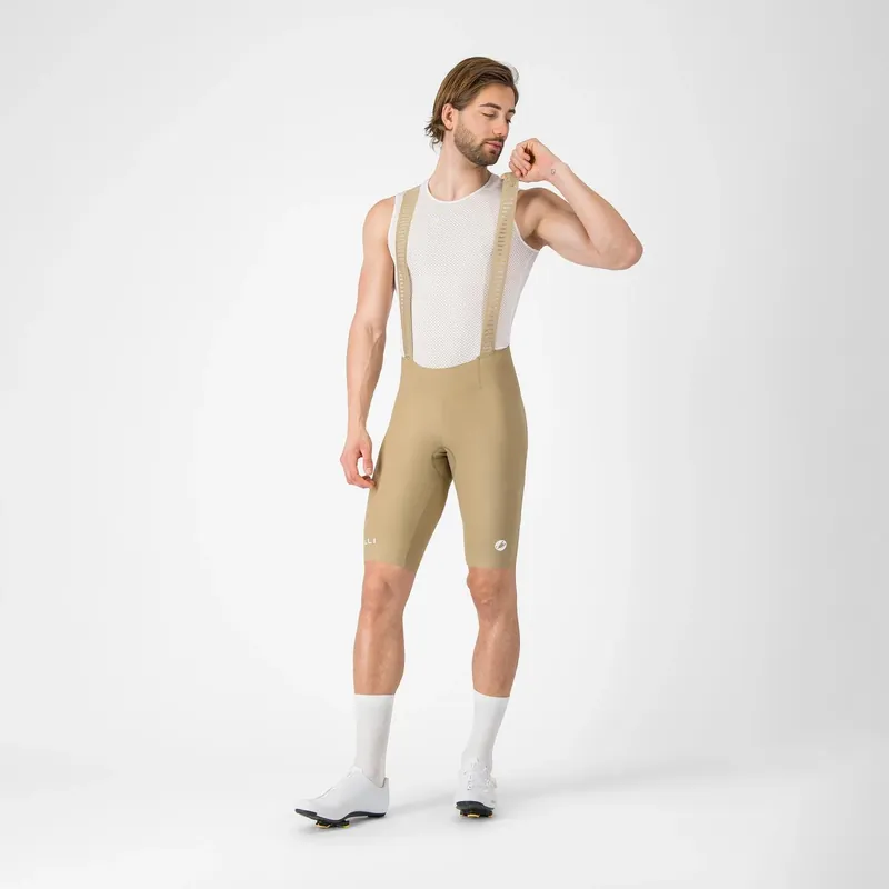 CASTELLI ESPRESSO 2 Olkainpyöräilyshortsit Beige Elmwood Kampanjahinta